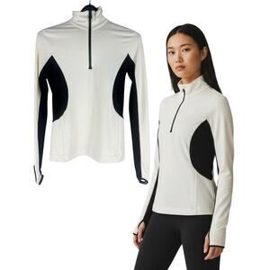 New Moncler Polartec Water Repellent Turtlneck Sweater White Size S